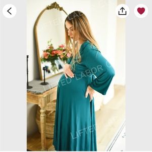 Maternity labor gown olive green size M